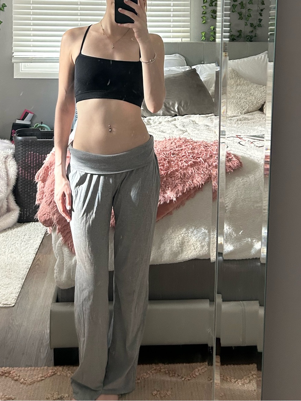 Grey Wide Leg Pants